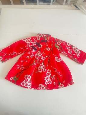 XTT Kids Girls Chinese Lunar New Year Traditional Red Cheongsam Qipao Dress with
